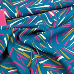 Stoff 83517 Viscose Crêpe Petrol/fuchsia
