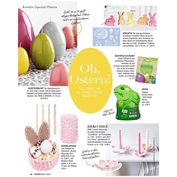 burda style Ausgabe April 2023 Inhalt Auswahl
