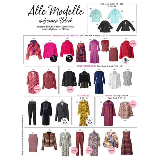 burda style Ausgabe Oktober 2023 Inhalt 4-4