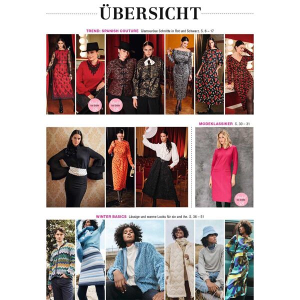 burda style Ausgabe Dezember 2023 Inhalt 2-4