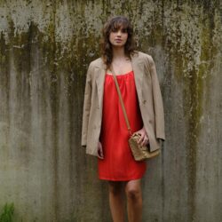 Stoff 95084 Glänzende Streifen aus gewebter Viskose #Elvira