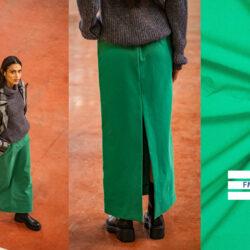 Stoff 95723 Stretch Twill Peach + Polish #Maribel FM791038 Muster & Stoff